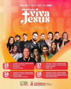 Prefeitura de Garanhuns divulga programação oficial do Festival Viva Jesus 2025!